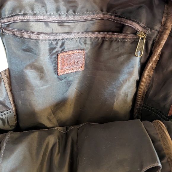 B.O.C. Brown Leather Backpack - Picture 2 of 10